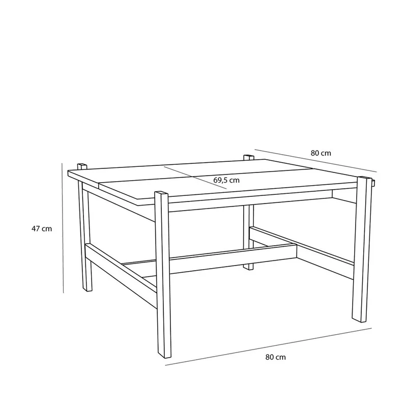 Dash Coffee Table Natural van Hübsch – productfoto 2 van 5