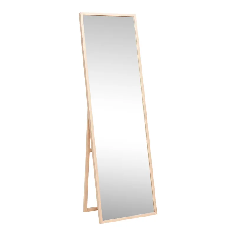 Glimpse Floor Mirror Natural van Hübsch – productfoto