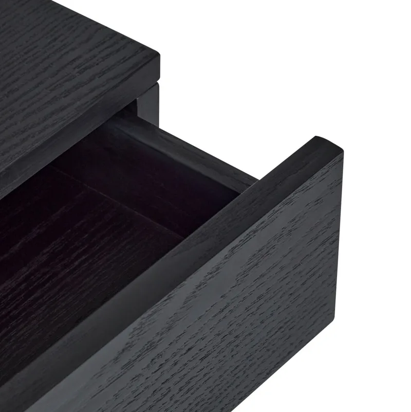 Noir Bedside Table Black de Hübsch – photo d’ambiance 1 sur 5