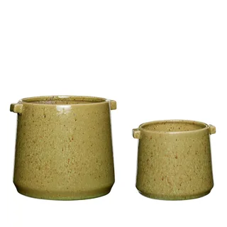 Vibe Pots Green (set of 2) by Hübsch – product photo 2 of 2