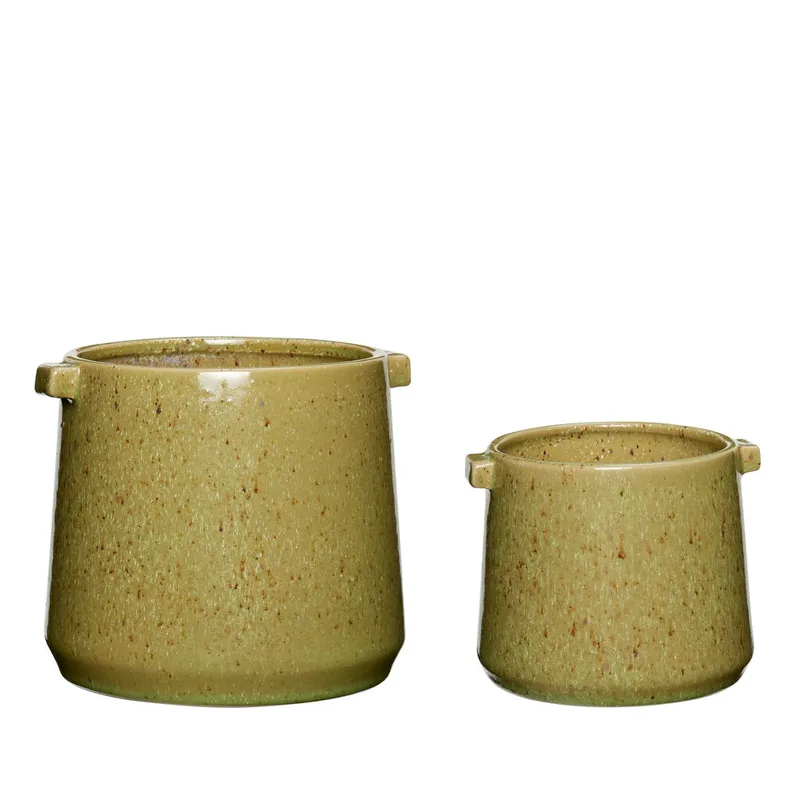 Vibe Pots Green (set of 2) by Hübsch – product photo 2 of 2