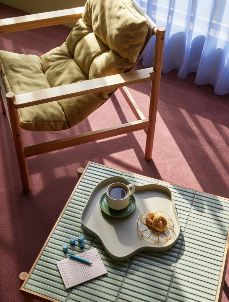 Tile Coffee Table Mint/Natural by Hübsch – interior photo 4 of 7