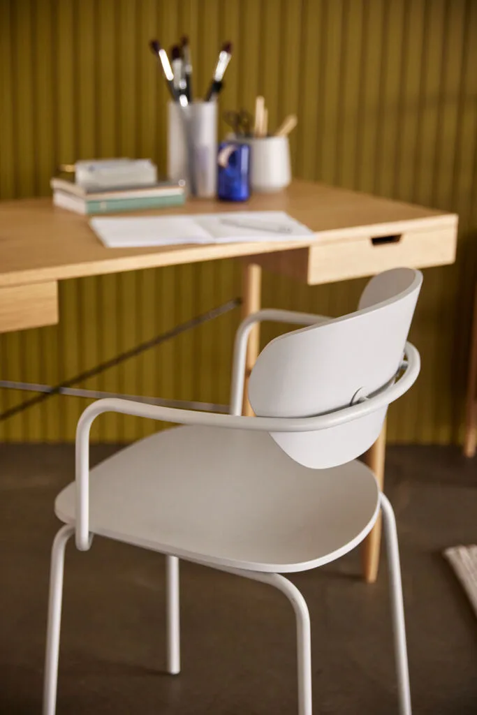 Arch Dining Chair Light grey by Hübsch – interior photo 6 of 8