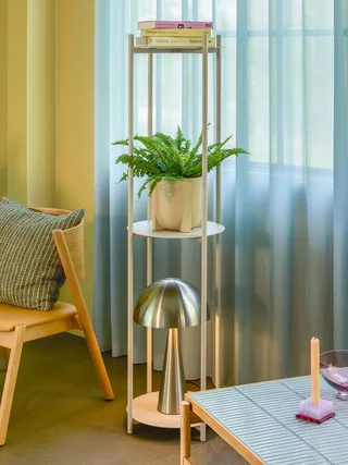 Norm Shelf Unit Cylinder Light grey by Hübsch – interior photo 1 of 2
