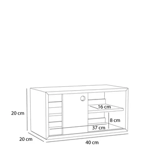 Slide Shelf Blue by Hübsch – product photo 3 of 5