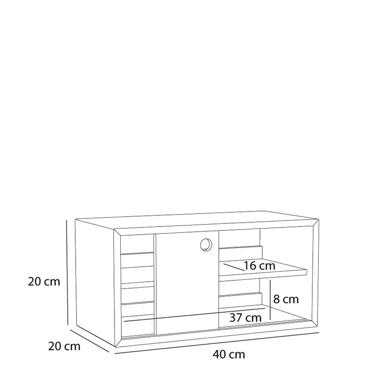 Slide Shelf Blue by Hübsch – product photo 3 of 5