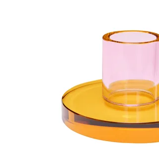Astra Candleholder Small Pink/Orange by Hübsch – product photo 1 of 6