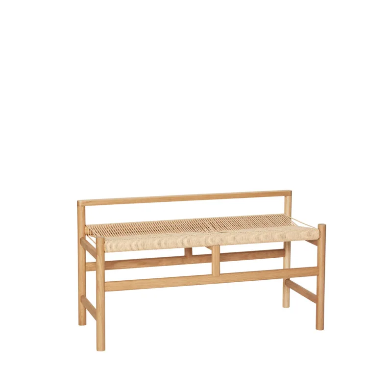 Heritage Bench Large Natural by Hübsch – product photo 2 of 2