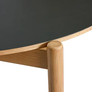 Oblique Dining Table Round Black by Hübsch – interior photo 1 of 3