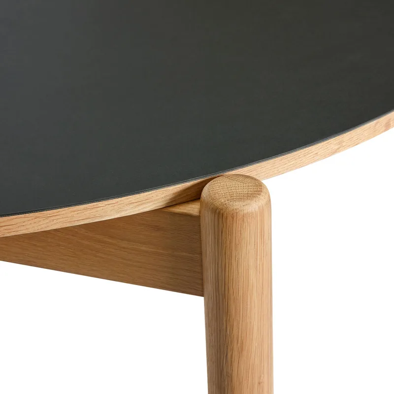 Oblique Dining Table Round Black by Hübsch – interior photo 1 of 3