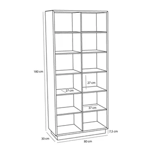 Disco Shelf Unit Large Natural by Hübsch – product photo 4 of 7