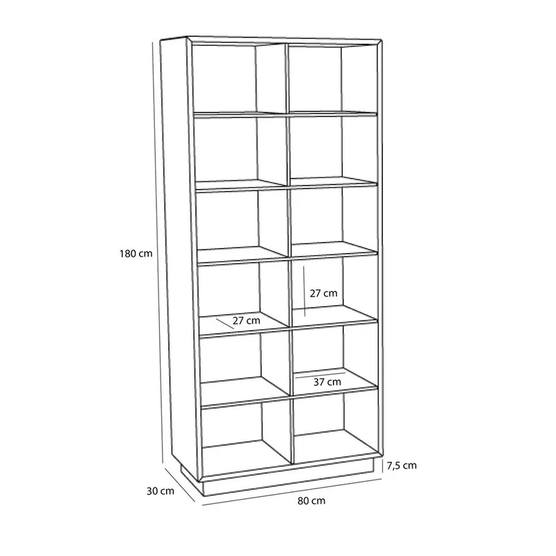 Disco Shelf Unit Large Natural by Hübsch – product photo 4 of 7