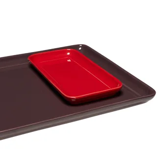 Amare Tray Burgundy/Red (set of 2) by Hübsch – product photo 1 of 6