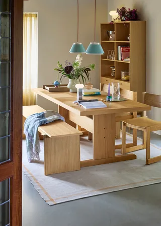 Baenk Bench Natural de Hübsch – photo d’ambiance 3 sur 6