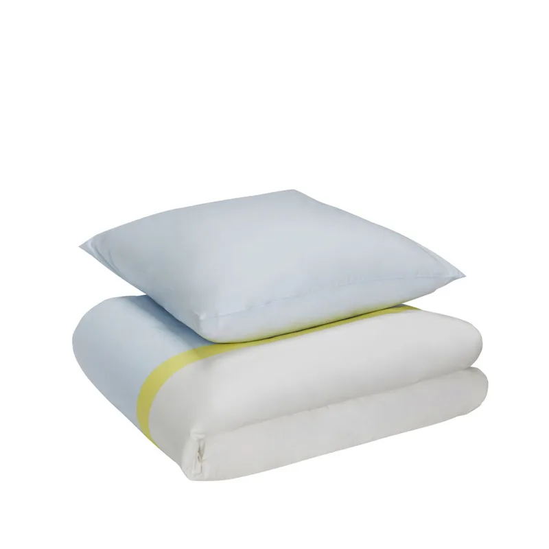 Block Bed Linen 60/200 Light blue/Multicolour de Hübsch – photo du produit 5 sur 5