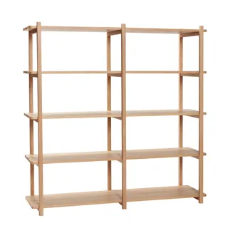 Mason Shelf Unit Double Large Natural van Hübsch – productfoto 2 van 2