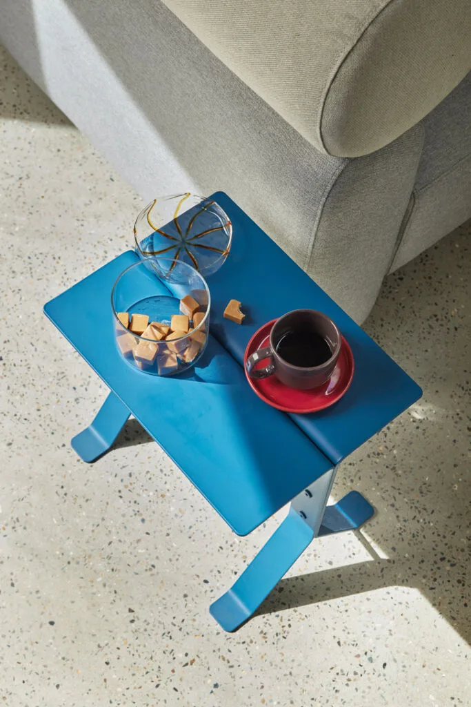 Fold Side Table Petrol by Hübsch – interior photo 3 of 9