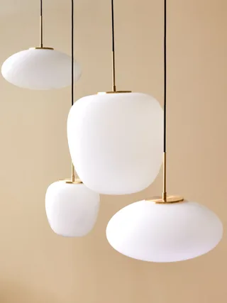 Muse Pendant Ellipse White by Hübsch – interior photo 3 of 8