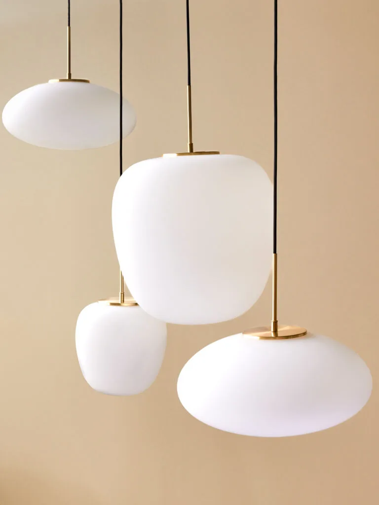 Muse Pendant Ellipse White by Hübsch – interior photo 3 of 8