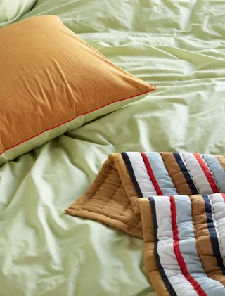 Pavilion Plaid Stripe Ochre/Multicolour van Hübsch – sfeerfoto 3 van 5