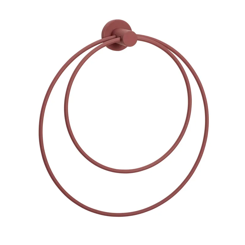 Loop Towel Holder Burgundy by Hübsch – product photo