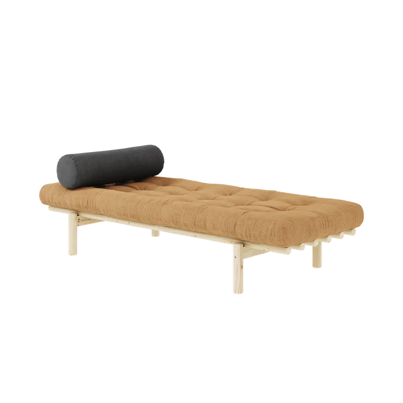 NEXT DAYBED CLEAR LACQUERED W. 4-LAYER MIXED MATTRESS FUDGE BROWN van Karup Design – productfoto 7 van 7