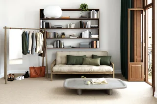 GRAB CAROB BROWN LACQUERED W. 5-LAYER MIXED MATTRESS IVORY by Karup Design – interior photo 2 of 10