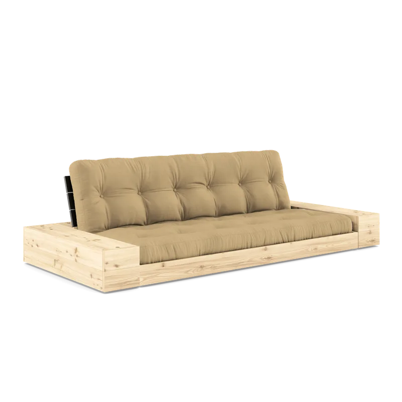 BASE BLACK NIGHT LACQUERED W. 2 SIDEBOXES CLEAR W. 5-LAYER MIXED MATTRESS WHEAT BEIGE by Karup Design – product photo 19 of 19
