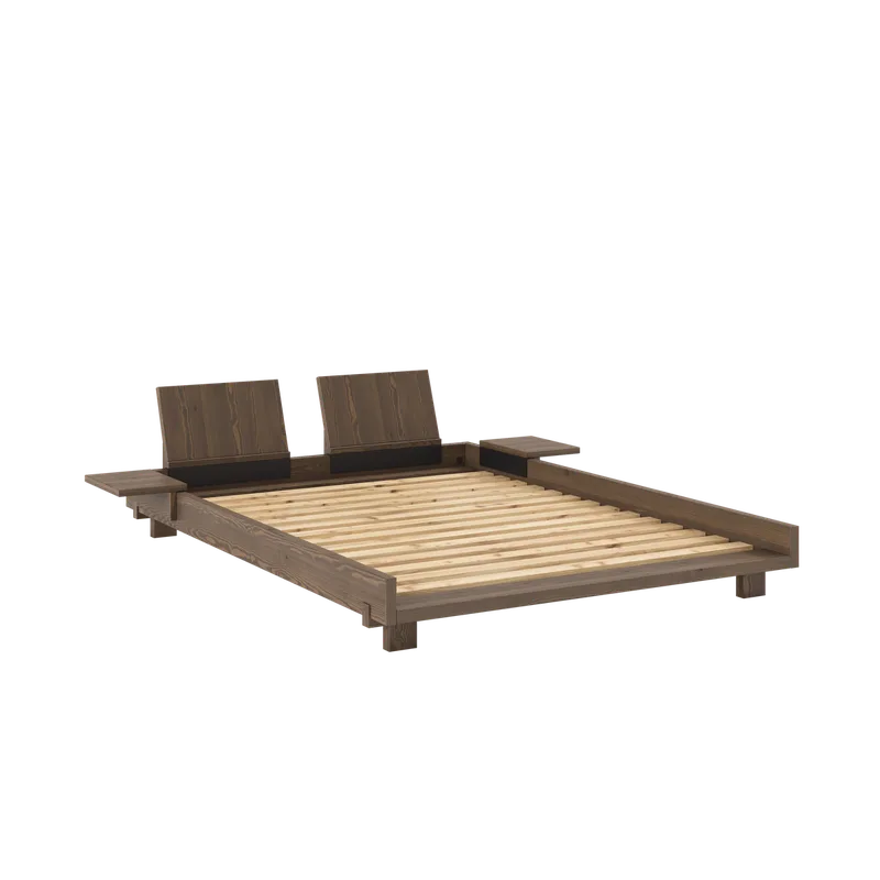 SOCIAL BED CAROB BROWN 140 X 200 W. 2 PCS BACK RESTS AND 2 PCS SIDE TABLES by Karup Design – product photo 17 of 17
