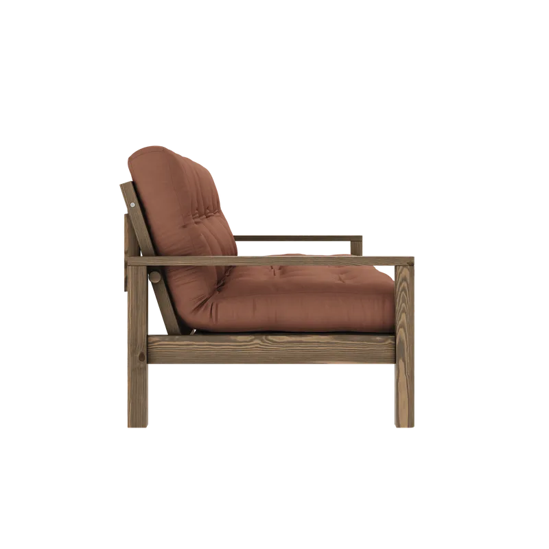 KNOB CAROB BROWN W. 5-LAYER MIXED MATTRESS CLAY BROWN van Karup Design – productfoto 2 van 17
