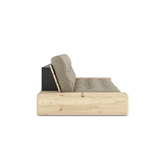 BASE CLEAR LACQUERED W. 2 SIDEBOXES CLEAR W. 5-LAYER MIXED MATTRESS WARM SAND von Karup Design – Produktfoto 12 von 16