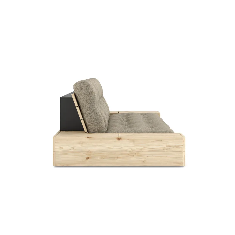BASE CLEAR LACQUERED W. 2 SIDEBOXES CLEAR W. 5-LAYER MIXED MATTRESS WARM SAND von Karup Design – Produktfoto 12 von 16
