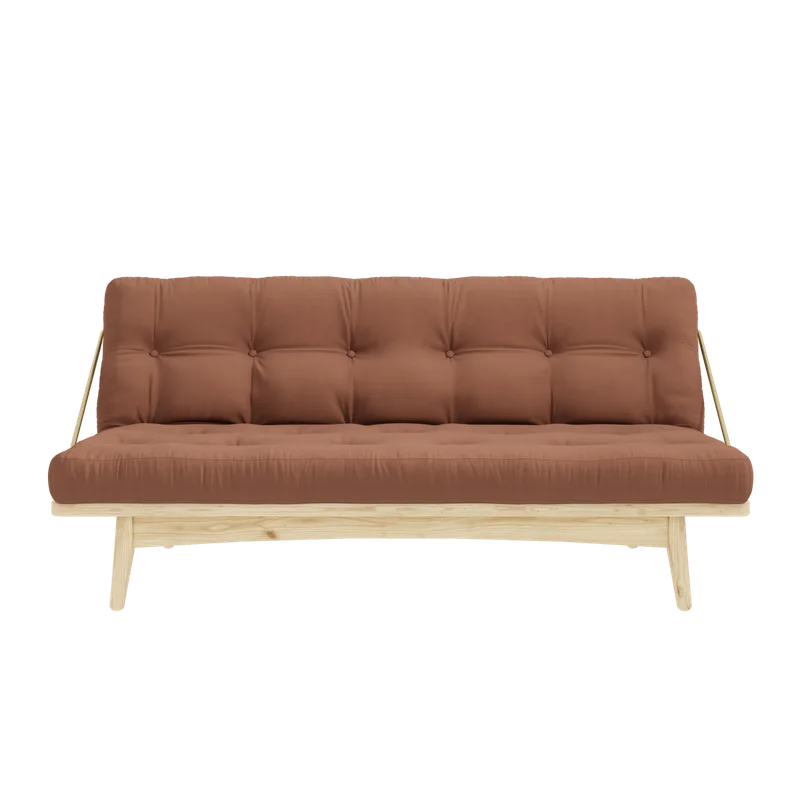 FOLK CLEAR LACQUERED W. 5-LAYER MIXED MATTRESS CLAY BROWN van Karup Design – productfoto 3 van 9