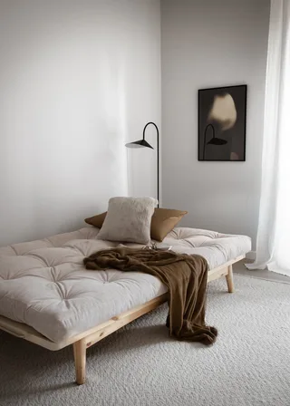 FOLK CLEAR LACQUERED W. 5-LAYER MIXED MATTRESS CLAY BROWN van Karup Design – sfeerfoto 8 van 9