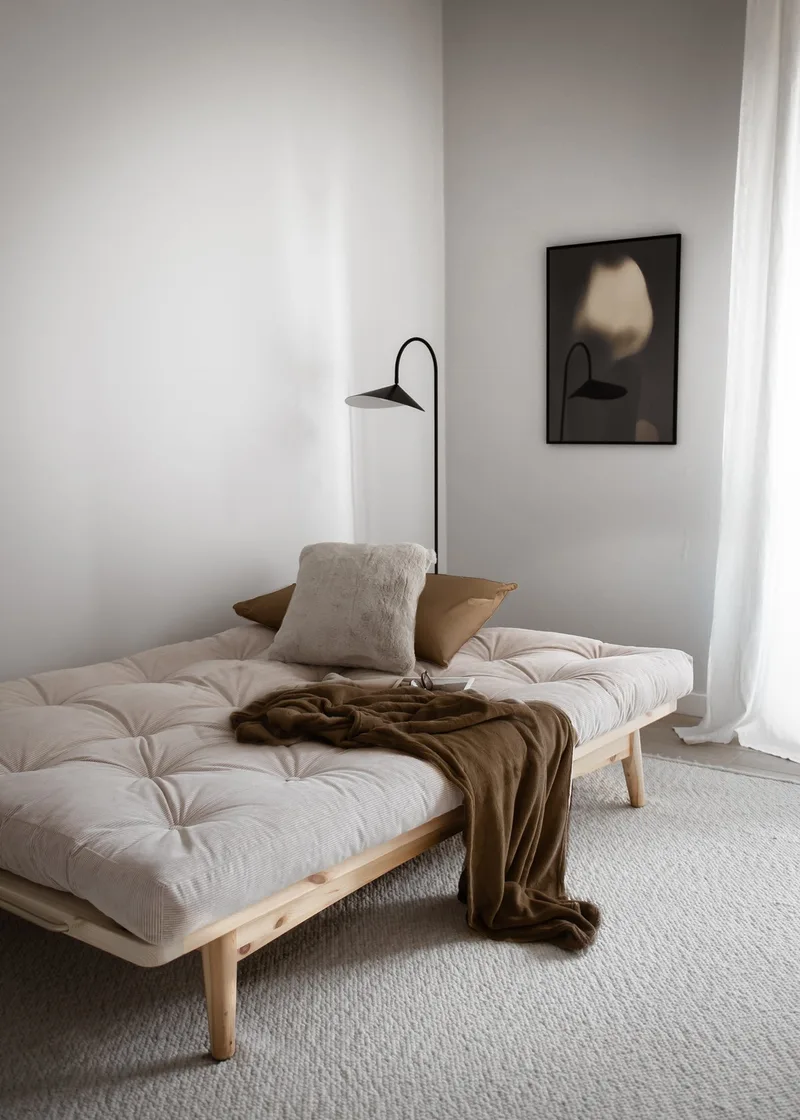 FOLK CLEAR LACQUERED W. 5-LAYER MIXED MATTRESS CLAY BROWN van Karup Design – sfeerfoto 8 van 9