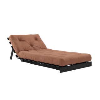 ROOTS BLACK NIGHT LACQUERED 90 X 200 W. ROOTS MATTRESS CLAY BROWN by Karup Design – product photo 1 of 5