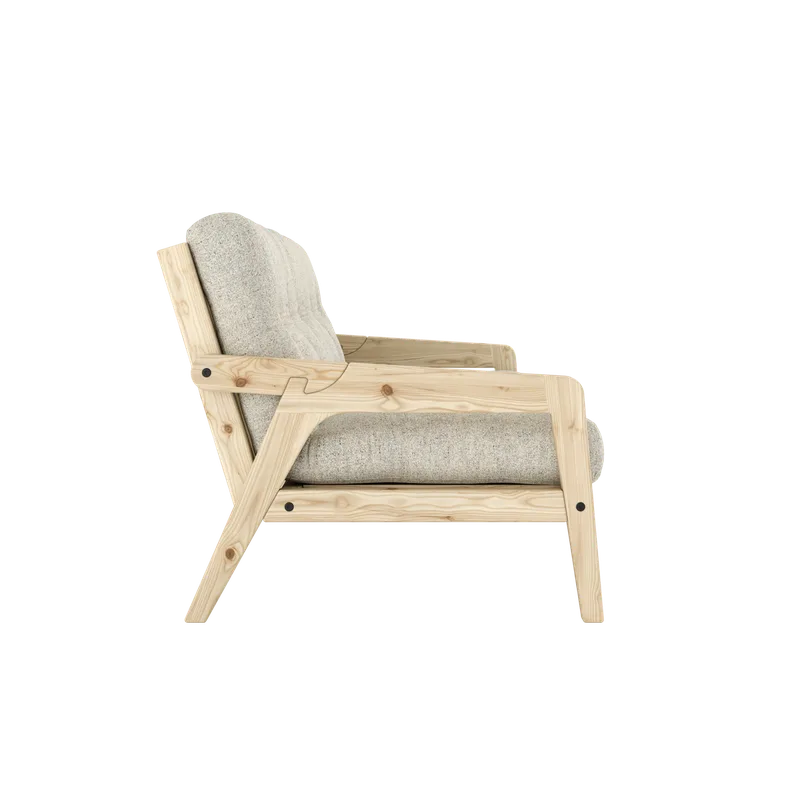 GRAB CLEAR LACQUERED W. 5-LAYER MIXED MATTRESS SOFT CHALK de Karup Design – photo du produit 7 sur 10
