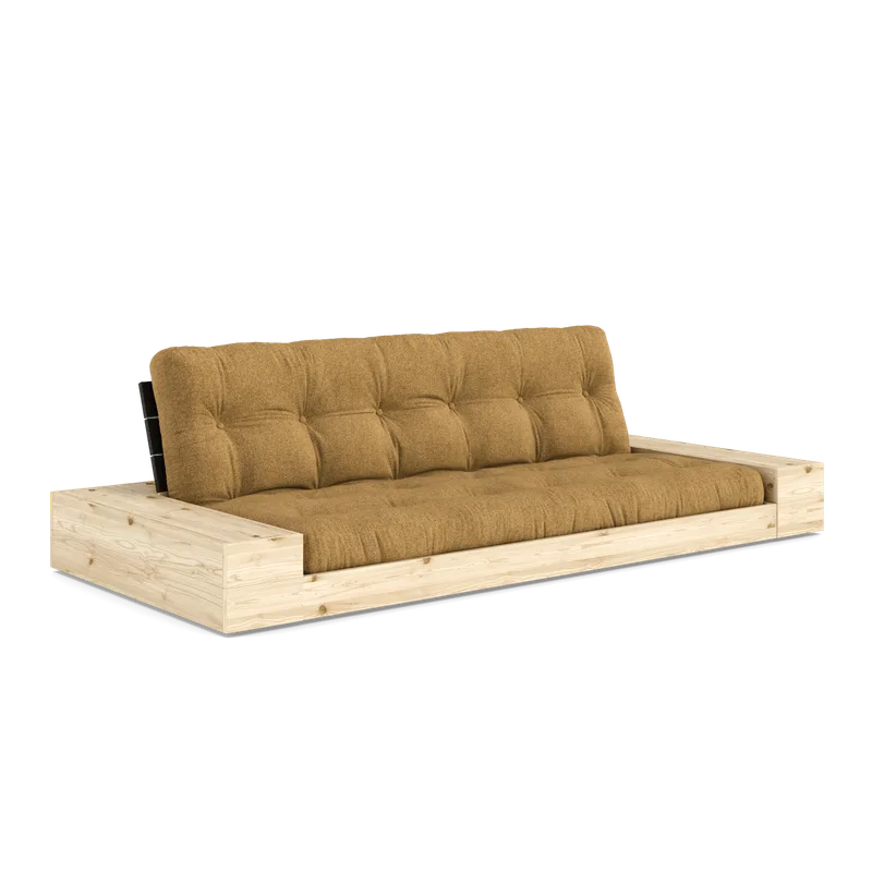 BASE BLACK NIGHT LACQUERED W. 2 SIDEBOXES CLEAR W. 5-LAYER MIXED MATTRESS GOLDEN OCHRE by Karup Design – product photo 16 of 16