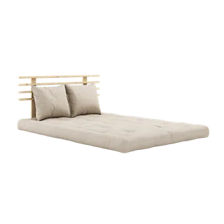 SHIN SANO CLEAR LACQUERED W. SHIN SANO MATTRESS SET BEIGE van Karup Design – productfoto 1 van 6