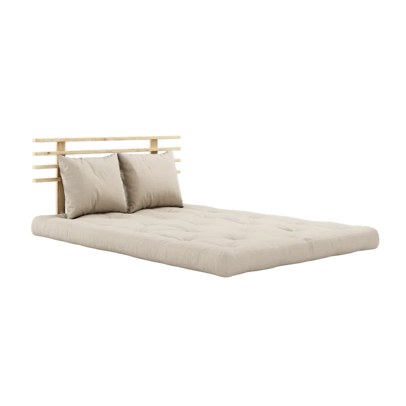 SHIN SANO CLEAR LACQUERED W. SHIN SANO MATTRESS SET BEIGE van Karup Design – productfoto 1 van 6