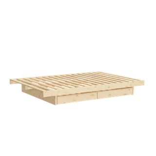 KANSO BED RAW 140 X 200 W. 2 PCS BED ROLLERS RAW by Karup Design – product photo 10 of 10