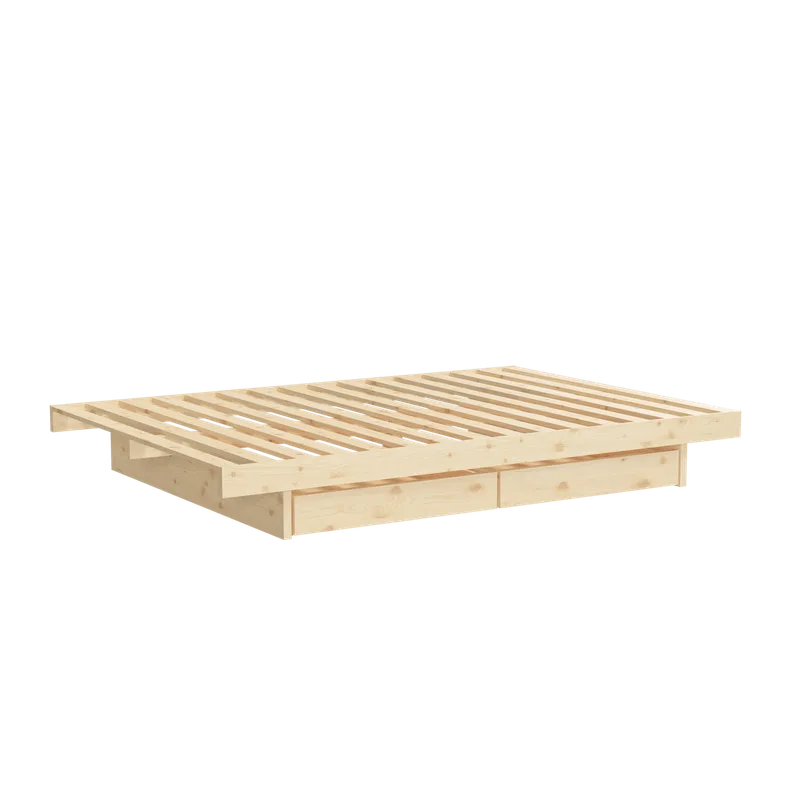 KANSO BED RAW 140 X 200 W. 2 PCS BED ROLLERS RAW by Karup Design – product photo 10 of 10