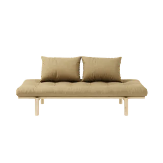 PACE DAYBED CLEAR LACQUERED W. 4-LAYER MIXED MATTRESS WHEAT BEIGE de Karup Design – photo du produit 1 sur 10