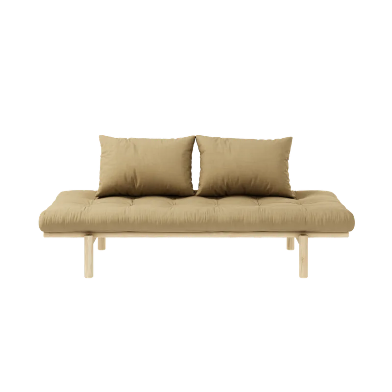 PACE DAYBED CLEAR LACQUERED W. 4-LAYER MIXED MATTRESS WHEAT BEIGE de Karup Design – photo du produit 1 sur 10