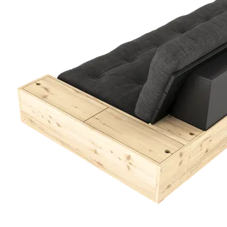 BASE BLACK NIGHT LACQUERED W. 2 SIDEBOXES CLEAR W. 5-LAYER MIXED MATTRESS GOLDEN OCHRE by Karup Design – product photo 12 of 16