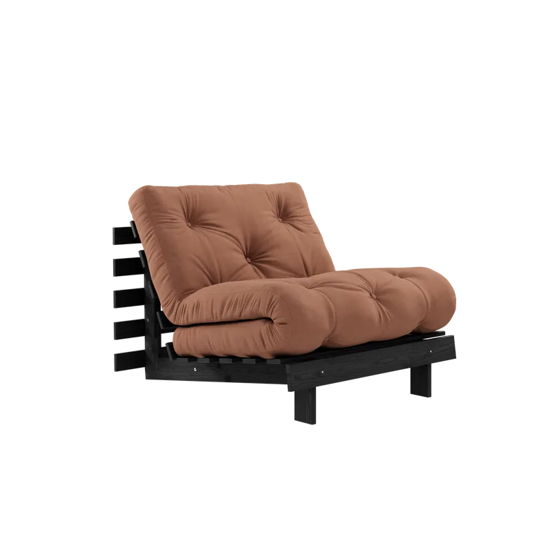 ROOTS BLACK NIGHT LACQUERED 90 X 200 W. ROOTS MATTRESS CLAY BROWN by Karup Design – product photo 5 of 5