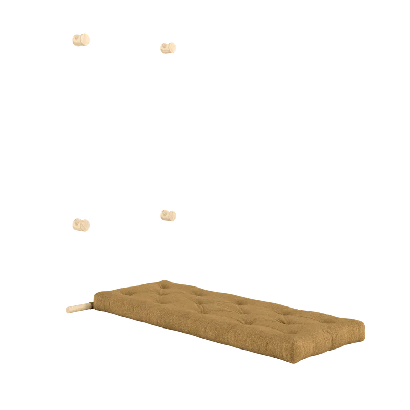 HOOKED RAW 75 X 200 W. BRAVO MATTRESS GOLDEN OCHRE van Karup Design – productfoto 3 van 13