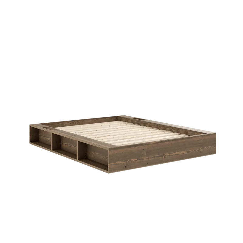ZIGGY BED CAROB BROWN LACQUERED 140 X 200 van Karup Design – productfoto 10 van 10