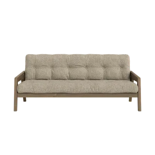 GRAB CAROB BROWN LACQUERED W. 5-LAYER MIXED MATTRESS WARM SAND van Karup Design – productfoto 4 van 10