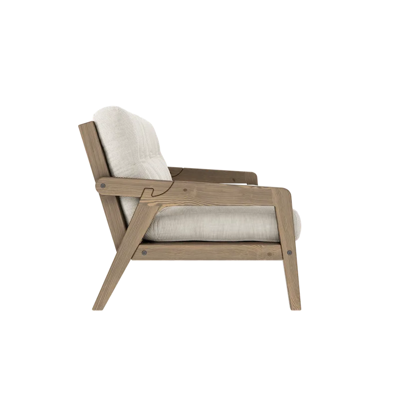 GRAB CAROB BROWN LACQUERED W. 5-LAYER MIXED MATTRESS IVORY by Karup Design – product photo 4 of 10